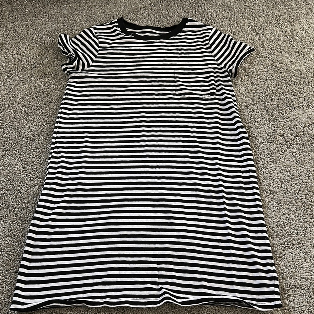 Black and White Striped Dress